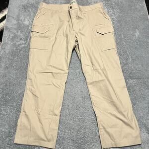 First Tactical Pants Mens 52 (52x32) Tan Cargo Straight Fit Ripstop